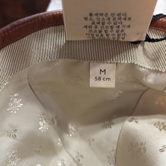 GUCCI Denim/Leather Ophidia Baseball Cap/M